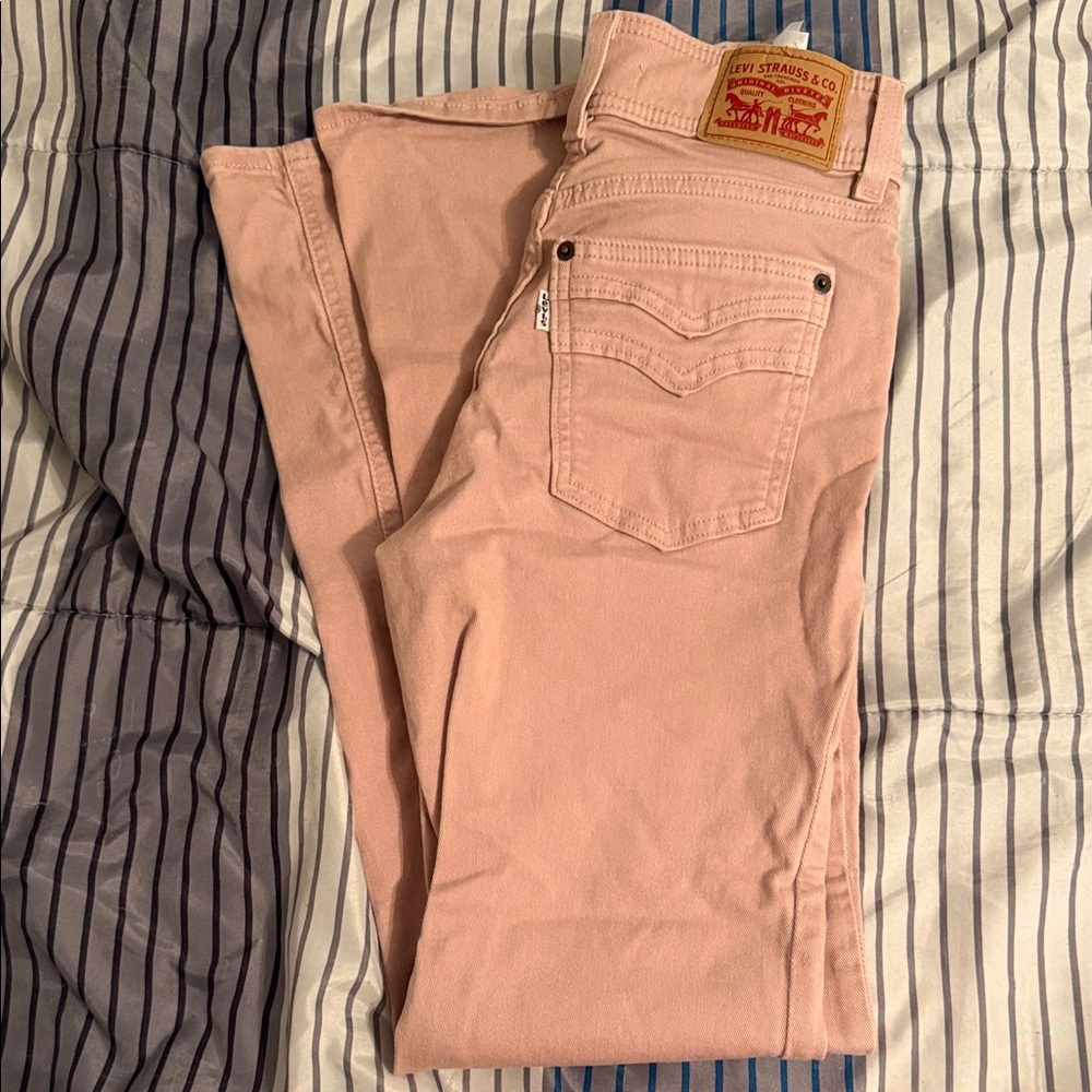 Levi's Women's Soft Pink Flare Jeans
